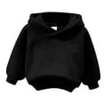 thumbnail image 1 of yocbz Toddler Lightweight Hoodie Sweatshirt, Kids Boys Girls Sports Long Sleeve Pullover Tops Black,9-11 Years, 1 of 4