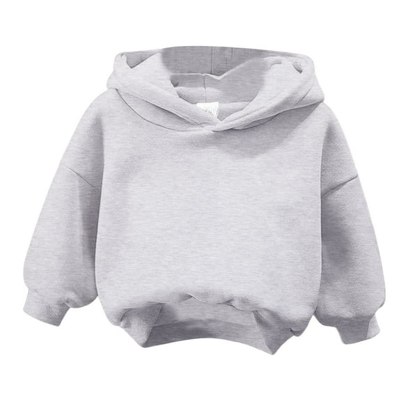 yocbz Toddler Lightweight Hoodie Sweatshirt, Kids Boys Girls Sports Long Sleeve Pullover Tops Grey,9-11 Years