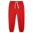 thumbnail image 1 of yocbz Training Pants Boys Toddler Baby Boy Girl Sweatpants Checkered Trousers Gingham Linen Pants Long Jogger Little Kids Lounge Bottoms Red,Size for 4-5 Years, 1 of 4