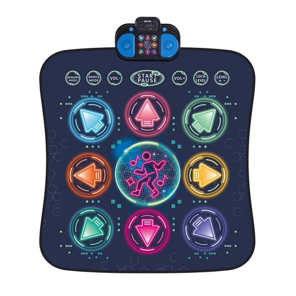 yocbz Upgraded Dance Mat Toys for Kids 3-12 Years, Electronic Dance Pad with Light-Up 9-LED Buttons, 3 Game Modes, Adjustable 7-Level Volume, Toys for Girls and Boys