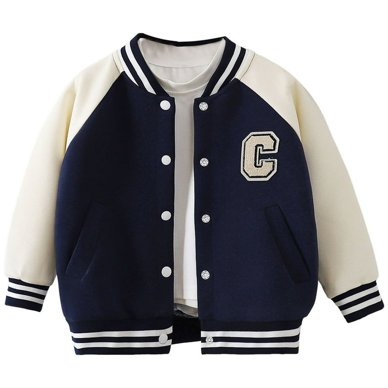 yocbz Varsity Bomber Jacket Toddler To Big Kid Toddler Girl