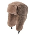 thumbnail image 1 of yocbz Winter Ushanka Russian Trapper Hats with Ear Flaps, Warm Full Hood Earflap Hat for Men and Women Windproof Fluffy Hats, D, 1 of 9