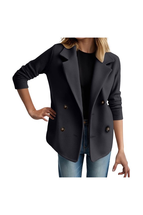 Women's Blazers & Suit Jackets Womens Cape Blazer Split Sleeve Open Front Casual Jacket Coat Workwear Black,Size for XXL