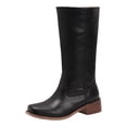 thumbnail image 1 of yocbz Womens Boots Womens Knee High Boots Square Toe Platform Block Heel Boots for Women Comfortable Low Heel Side Zipper Womens Riding Tall Boots Black,Size for US 8.5, 1 of 9