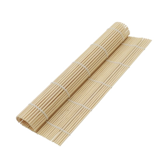 yocbz Woven Bamboo Strips Sushi Rolling Mat, Sushi-Mat Bulk Bamboo Strips Sushi Making Roller Non Stick Square Rolling Mats for Home Party (9.45" x 9.45")