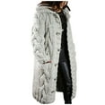 thumbnail image 1 of yoeyez 2025 Fall Jackets for Women Zip Up Coats Casual Long Sleeve Outwear Fleece Shaggy Sherpa Lined Anoraks, 1 of 5