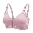 thumbnail image 1 of yoeyez Bras for Women Front Snap No Underwire Bralettes Comfort Plus Size Full Coverage Bra Front Closure Easy Close Bralette Minimizer Bra Underwear Purple XXL, 1 of 7