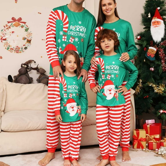 yoeyez Christmas Pajamas for Family Christmas Pjs Matching Sets Xmas Tree Couples Loungewear Long Sleeve Family Matching Jammies Holiday Sleepwear Set