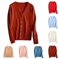 thumbnail image 1 of yoeyez Fall Thin Cardigan Sweater for Women Trendy Button Down V-Neck Sweaters Shawl Solid Color Open Front Lightweight Cardigans Beige,XXXL, 1 of 7