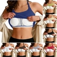 thumbnail image 1 of yoeyez Halter Tank Tops for Womens Ribbed Knit Sleeveless Fitted Top Backless Trendy Summer Basic Camisole Blue,S, 1 of 7