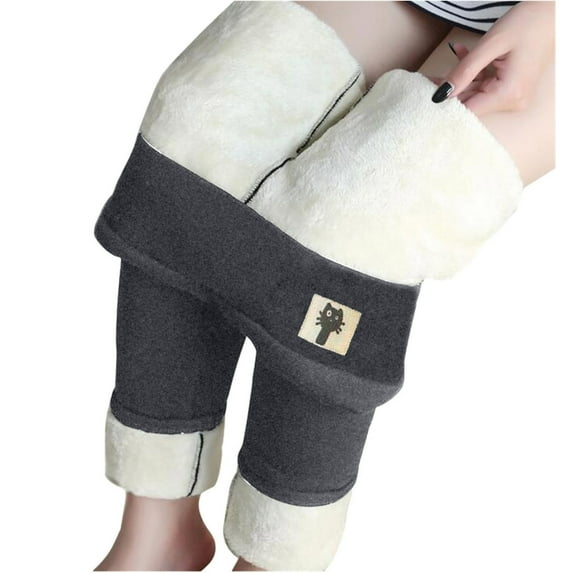 Leggings for Women,Warm Fleece Lined Leggings Winter Thick Thermal Tight Elastic Workout Yoga Trousers Wool Pants