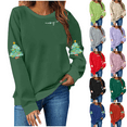 thumbnail image 1 of yoeyez Merry Christmas Sweatshirts Women Cute Xmas Tree Print Sweatshirt Loose Fit Long Sleeve Xmas Shirt Crew Neck Holiday Pullover, 1 of 6