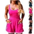 thumbnail image 1 of yoeyez One Piece Swimsuit for Women 2026 Cute Romper Swimsuit with Pockets Colorblock Sporty Tummy Control Bathing Suit Modest Swimwear Army Green,S, 1 of 6
