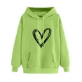 thumbnail image 1 of yoeyez Oversized Sweatshirt for Women Love Heart Print Hooded Sweatshirts Teen Girls Long Sleeve Hoodies Casual Loose Pullover Tops With Pockets, 1 of 5