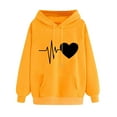 thumbnail image 1 of yoeyez Oversized Sweatshirt for Women Love Heart Print Hooded Sweatshirts Teen Girls Long Sleeve Hoodies Casual Loose Pullover Tops With Pockets My New Orders Placed Today, 1 of 3