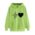 thumbnail image 1 of yoeyez Oversized Sweatshirt for Women Love Heart Print Hooded Sweatshirts Teen Girls Long Sleeve Hoodies Casual Loose Pullover Tops With Pockets My Orders Placed, 1 of 3