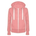thumbnail image 1 of yoeyez Oversized Zip Up Hoodie for Women Long Sleeve Fleece Hooded Sweatshirts Fashion Loose Fit Drawstring Hoodies Jacket Pink XXL, 1 of 2