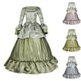 thumbnail image 1 of yoeyez Renissance Dress for Women Square Neck Flare Sleeve Maxi Dress Lace Princess Dress Victorian Dresses Halloween Costume, 1 of 6