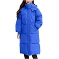 thumbnail image 1 of yoeyez Sales Or Clearance Winter Coat for Woman Hooded Quilted Mid-Length Puffer Jacket Padded Warm Thickened Down Jacket Lightweight Zip Up Casual Parka Coat, 1 of 5