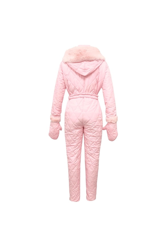 Snow Suits for Women One Piece Insulated Ski Suits long sleeve Waterproof Windproof Snowboard Sports Onesie Sports Slim Jumpsuits Outerwear