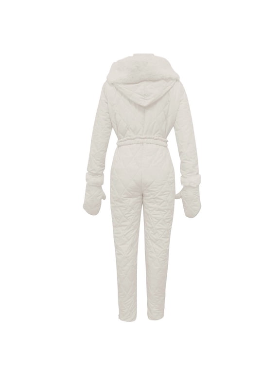 Snow Suits for Women One Piece Insulated Ski Suits long sleeve Waterproof Windproof Snowboard Sports Onesie Sports Slim Jumpsuits Outerwear