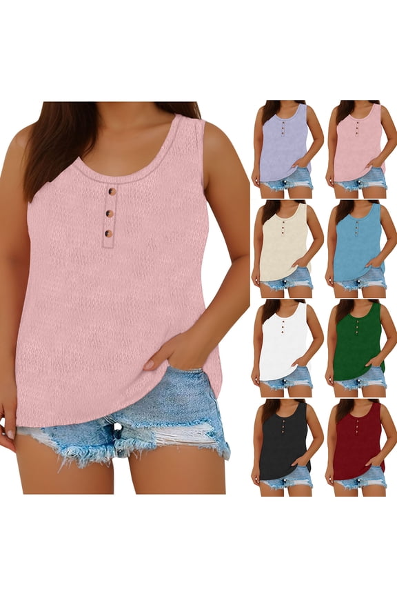 Summer Shirts for Women,Womens Tank Tops Ladies Square Neck Pleated Folding Tee Solid Color Loose Fit Shirts Black,XXL