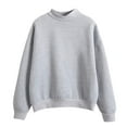 thumbnail image 1 of yoeyez Sweatshirts for Women Crewneck Long Sleeve Tunic Tops Plus Size Fleece Sweatshirt Soft Comfy Drop Shoulder Pullover Top Gray XL, 1 of 4