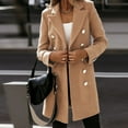 thumbnail image 1 of yoeyez Trench Coats for Women Fashion Woman Artificial Wool Elegant Blend Coat Slim Female Long Coat Outerwear Jacket Gabardinas De Mujer Casual Elegantes, 1 of 7