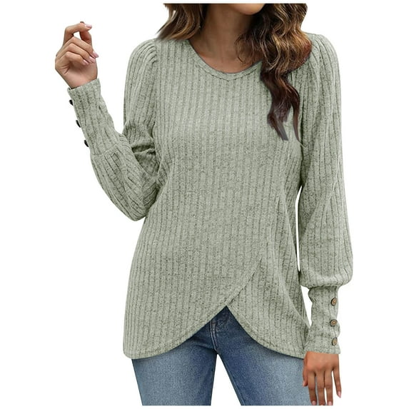 yoeyez Tunic Sweater for Women Cable Knit Patchwork Sleeve Sweaters Crewneck Raglan Long Sleeve Shirts Fall Fashion Tops 2024 Green XL