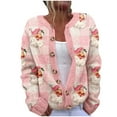 thumbnail image 1 of yoeyez Ugly Christmas Sweater Women Cute Xmas Open Front Button Down Cardigans Sweater Fall Winter Knitted Outwear Coat Multicolor 4L, 1 of 6