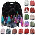 thumbnail image 1 of yoeyez Ugly Christmas Sweater Women Funny Cute Santa Claus Sweaters Long Sleeve Knit Pullover Jumpers Crewneck Xmas Holiday Tops, 1 of 6