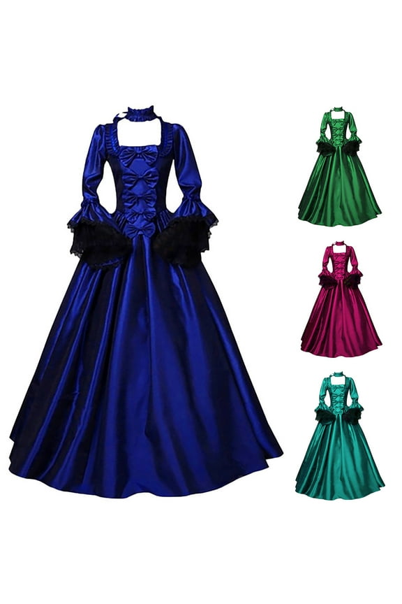 Victorian Dress for Women Renaissance Costumes Rococo Ball Gown 18th Century Vintage Bell Sleeve Dress Halloween Costumes
