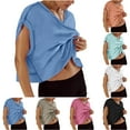 thumbnail image 1 of yoeyez Women Open Back Workout Shirts Short Sleeve Athletic Shirt Crew Neck Slouchy Backless Tops Running Crop Gym Yoga Tees Orange,XXL, 1 of 6