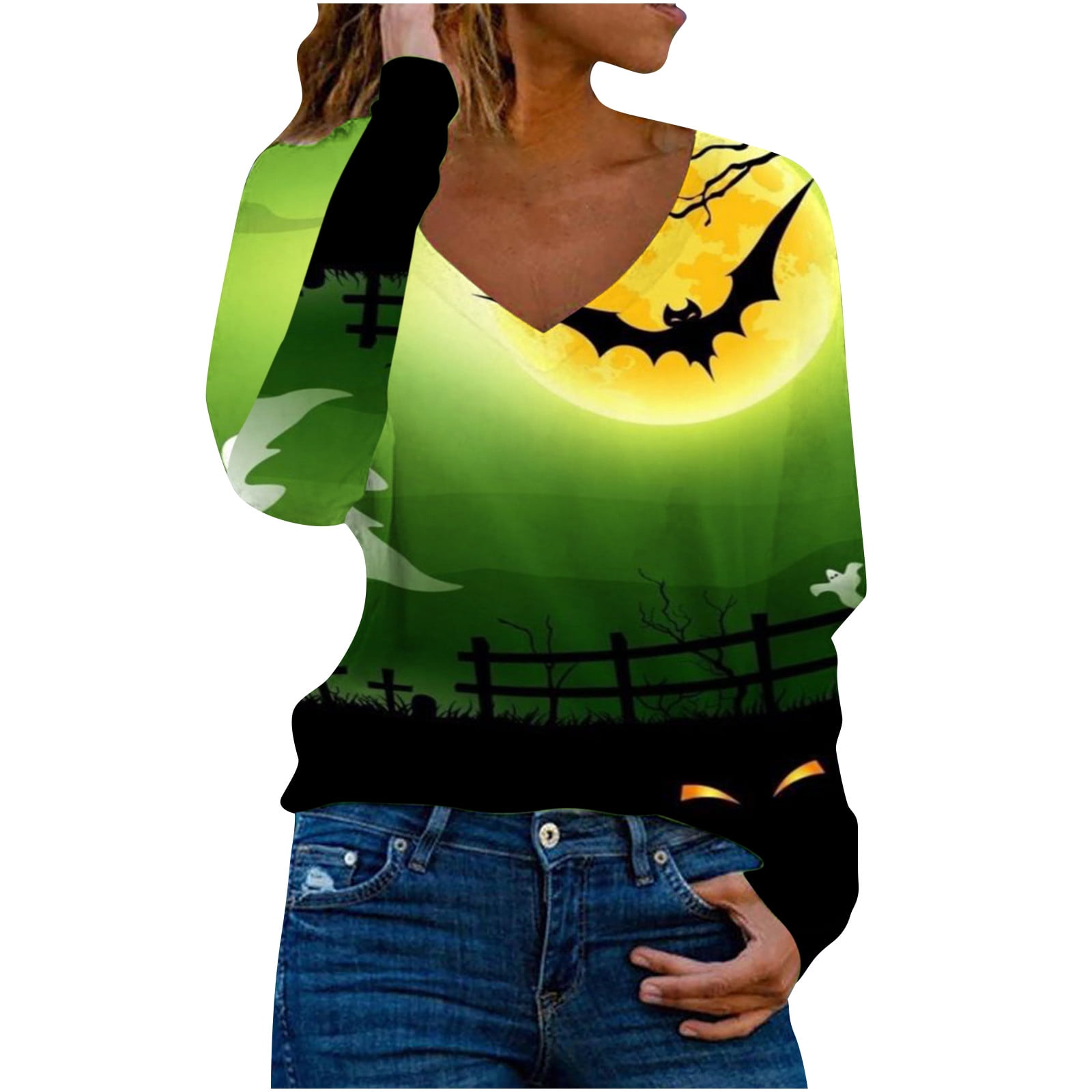 yoeyez Womens Halloween Costumes 2024 Long Sleeve Workout Casual