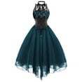 thumbnail image 1 of yoeyez Womens Halter Gothic Dress With Corset Sleeveless Lace Swing Dress Halloween Cocktail Hippie Steampunk Dresses 2024 halloween costumes for women, 1 of 5