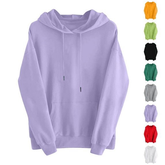 yoeyez Womens Hoodies Trendy Fall Long Sleeve Fashion Hooded Sweatshirts Fleece Solid Comfy Lightweight Hoodie Pullover Sweaters Mint Green,M