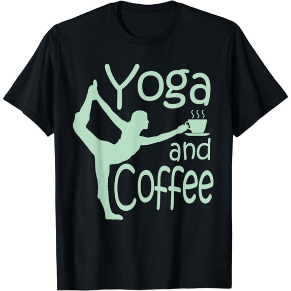 yoga for women with sayings yoga and coffee T-Shirt