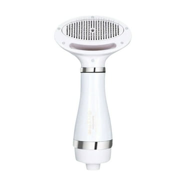 RoamHome 2-in-1 Portable Dog Hair Dryer with Brush, 3 Temperatures, 3-Gear Heating Settings Pet Hair Dryer for Pets of Small & Medium Sized, Pet Supplies, Gift for Animal Lovers (White, 1PC)