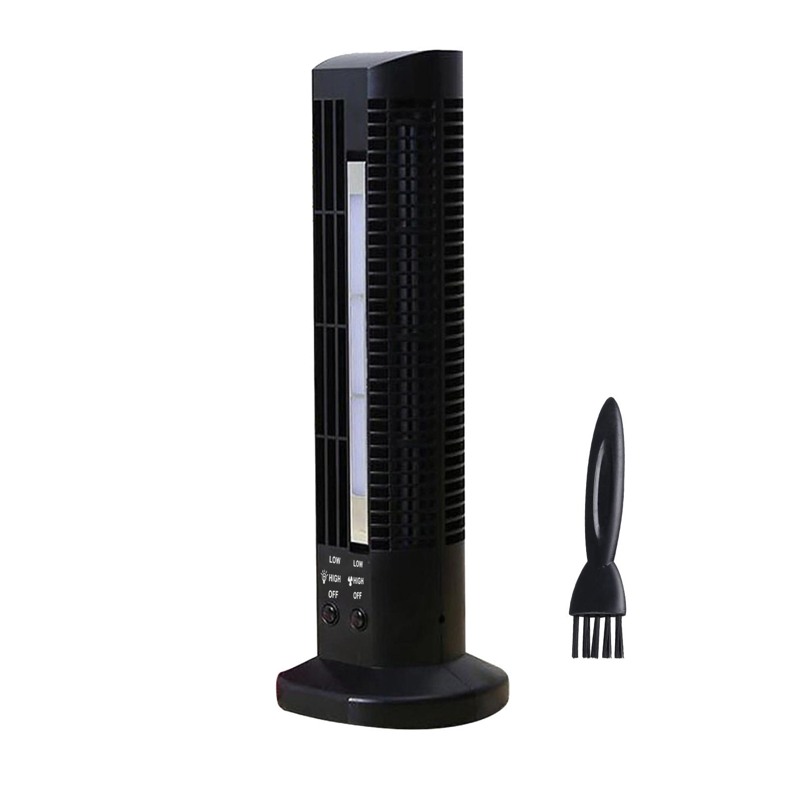 yongmandr 2024 New Desktop Bladeless Tower Fans USB Rechargeable, 3Speed Tabletop Desk Fan