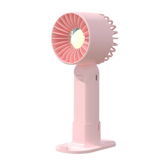 RoamHome 3-Speed Electric Mini Fan Charging Small Fans USB Rechargeable Handheld Battery Powered Portable Fans Personal Cooling Fan That Blows Cold Air (Pink)