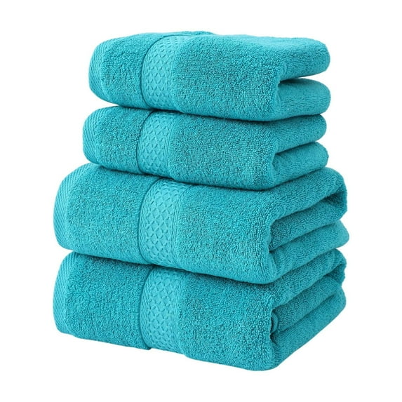 RoamHome 4-Piece Cotton Bath Towel Set - Soft Absorbent Quick-Dry Towels for Spa, Beach & Home, Hotel-Grade , 8 Colors (29.5x13.7in & 55.1x27.6in) - Gift Ready