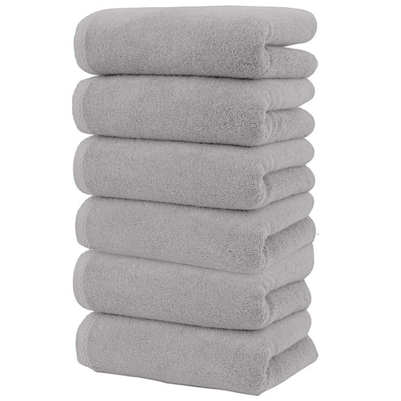 RoamHome 6PCS Cotton Towels, Soft & Absorbent Face Towels, Quick Dry Washcloths for Travel, Outdoor, Family Use, Breathable, Lightweight, for Men, Women, and Kids ,30.7x13.8in
