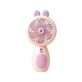 thumbnail image 1 of RoamHome Cute Electric Mini Fan Charging with Light Small Fans USB Rechargeable Handheld Battery Powered Portable Fans Personal Cooling Fan That Blows Cold Air (Purple), 1 of 6