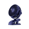 thumbnail image 1 of RoamHome Electric Clip-on Mini Fan Charging Small Fans USB Rechargeable, 720 Degree Rotating Battery Powered Portable Fans Personal Cooling Fan That Blows Cold Air (Blue), 1 of 7