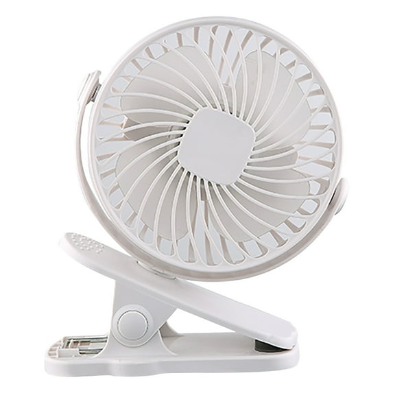 RoamHome Electric Clip-on Mini Fan Charging Small Fans USB Rechargeable Handheld Battery Powered Portable Fans Personal Cooling Fan That Blows Cold Air (White)