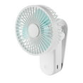 thumbnail image 1 of RoamHome Electric Desktop Clip-on Mini Fan Magnetic Small Fans USB Rechargeable Handheld 2000mAh Battery Powered Portable Mute Fan Personal Cooling Fans (White), 1 of 9