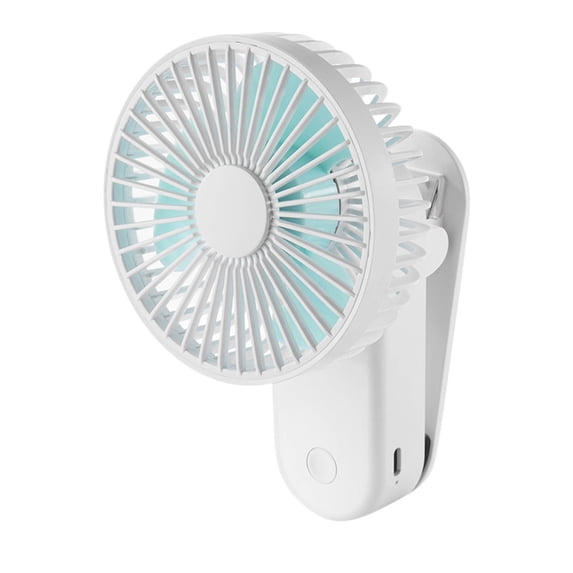 RoamHome Electric Desktop Clip-on Mini Fan Magnetic Small Fans USB Rechargeable Handheld 2000mAh Battery Powered Portable Mute Fan Personal Cooling Fans (White)