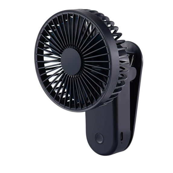 RoamHome Electric Desktop Clip-on Mini Fan Magnetic Small Fans USB Rechargeable Handheld 2000mAh Battery Powered Portable Mute Fan Personal Cooling Fans (Black)