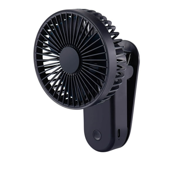 RoamHome Electric Desktop Clip-on Mini Fan Magnetic Small Fans USB Rechargeable Handheld 2000mAh Battery Powered Portable Mute Fan Personal Cooling Fans (Black)