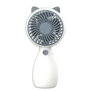 RoamHome Electric Mini Fan Charging 2000mAh Battery Powered Small Fans USB Rechargeable Handheld Portable Fans Personal Cooling Fan That Blows Cold Air White B